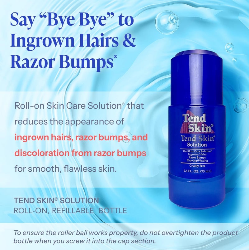 Tend Skin Razor Bump Solution Refillable Roll-On Solution For Unsightly Razor Bumps, Ingrown Hair And Razor Burns, Post Shaving and Waxing Toner for Men and Women, 2.5 Oz - Image 2